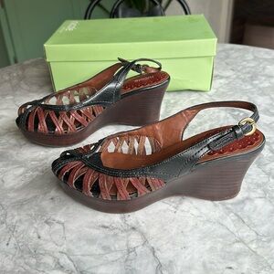 Nicole size 7 leather Pixel wedges, size 7.7